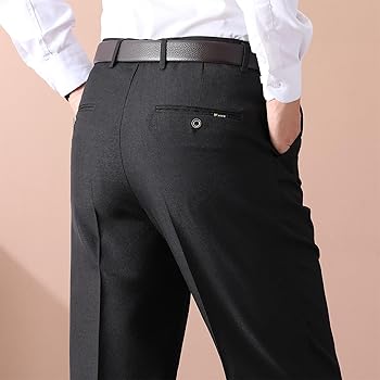 Men's Lron Free Classic Dress Pants Stretch Suit Pants