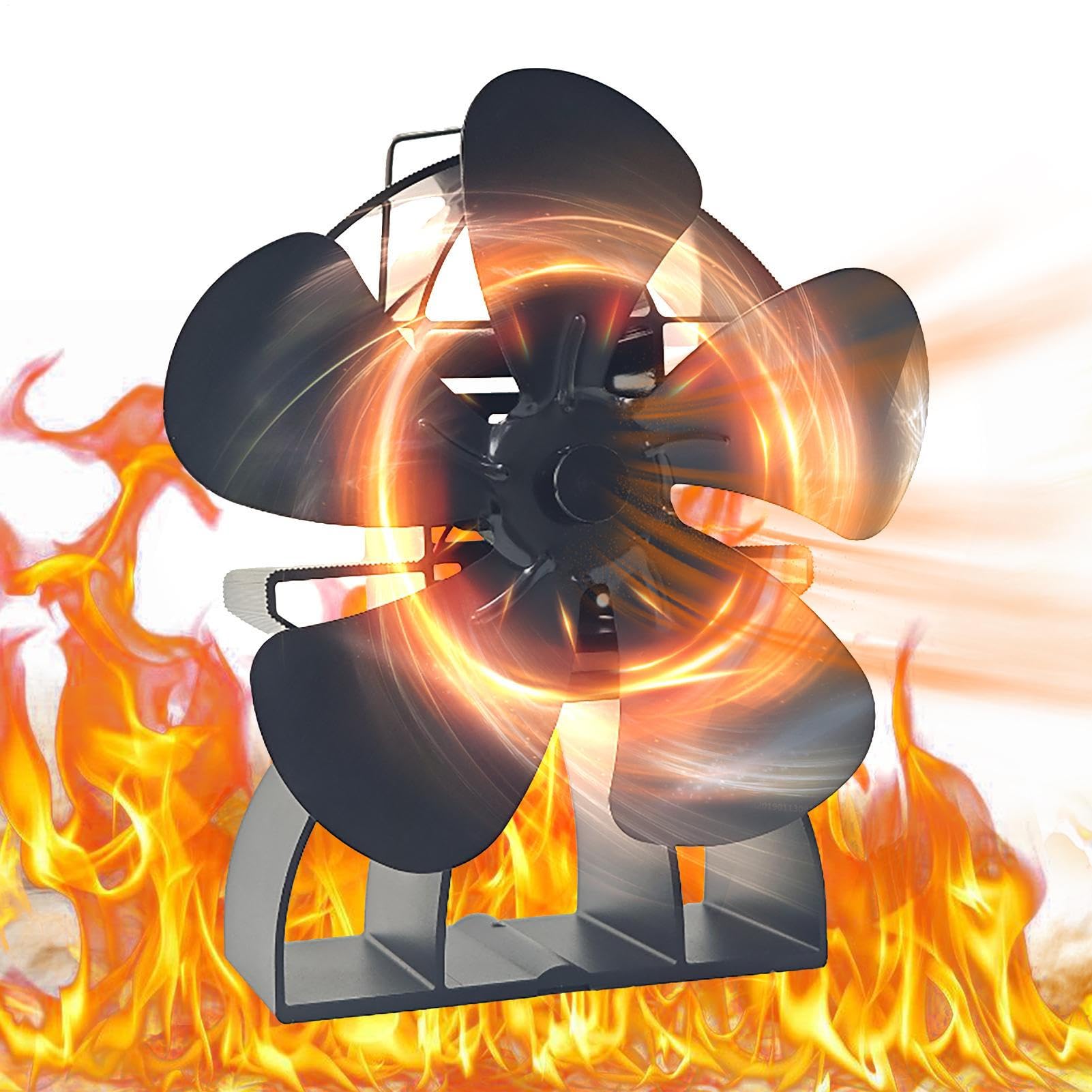 Ventilador de estufa accionado por calor,Ventilador de estufa de leña - Ventiladores de chimenea, de leña no eléctrico para calentador, camping, distribución eficiente del calor