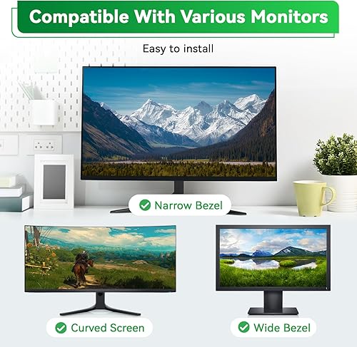 Miniatura 5 de [Paquete de 2] Protector de pantalla magnético colgante de 27 pulgadas para computadora anti luz azul para monitor de pantalla ancha de relación de
