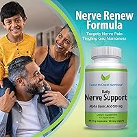 Vista 2 de Apoyo nervioso – Alivio avanzado de los nervios con ácido alfa lipoico 600 mg – Vitaminas nerviosas para aliviar los dolores de manos, piernas