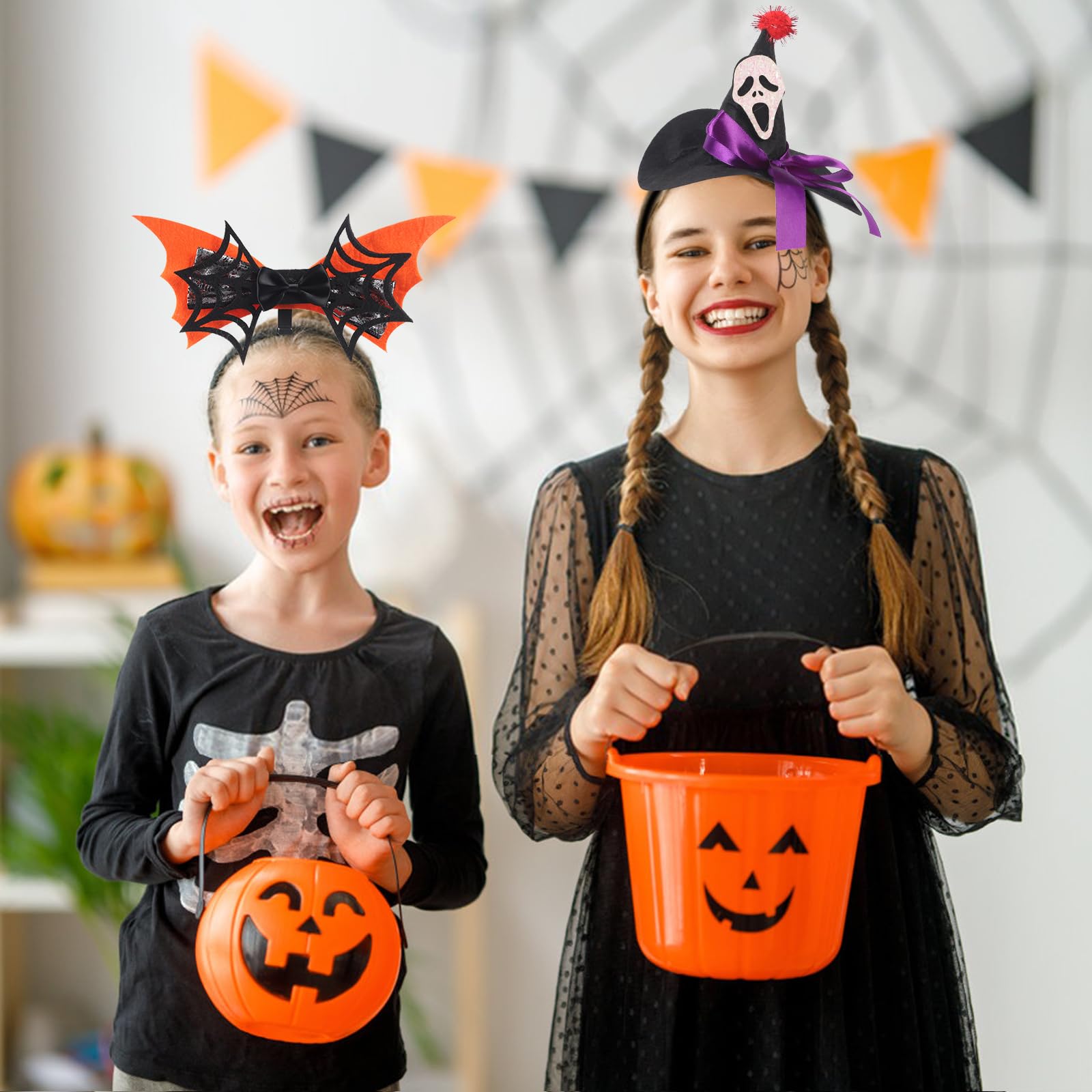 Jiusely Halloween Headbands Spider Hair Hoop 6pcs - Image 3