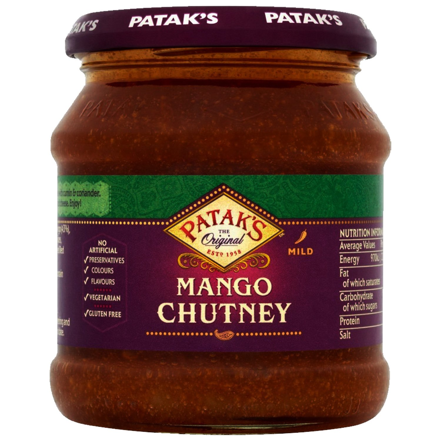 Patak's Mild Mango Chutney 2 x 340 g