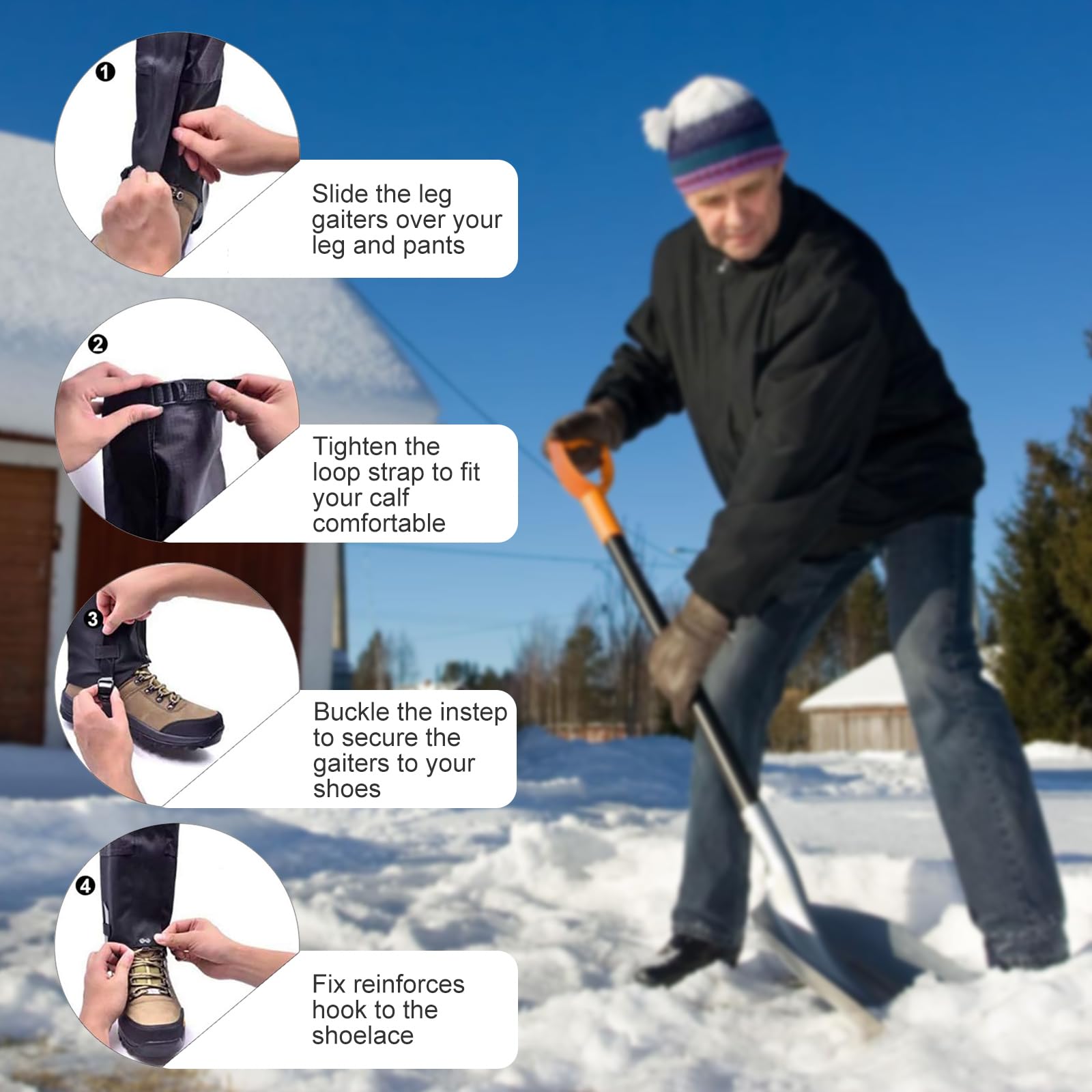 Legginsy outdoorowe, wodoszczelne, pyłoszczelne, regulowane, oddychające ochraniacze na nogi, wodoszczelne, do użytku na zewnątrz, legginsy