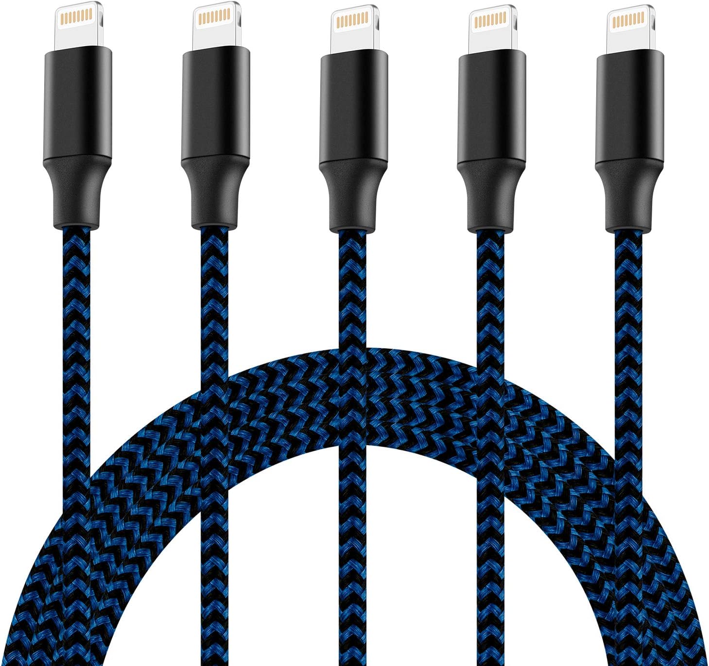 iPhone Charger 3Pack 10FT Mfi Certified Cables to USB Syncing Data and Nylon Braided Cord Charger for iPhone XS/Max/XR/X/8/6Plus/6S/7Plus/7/8Plus/SE/iPad and More