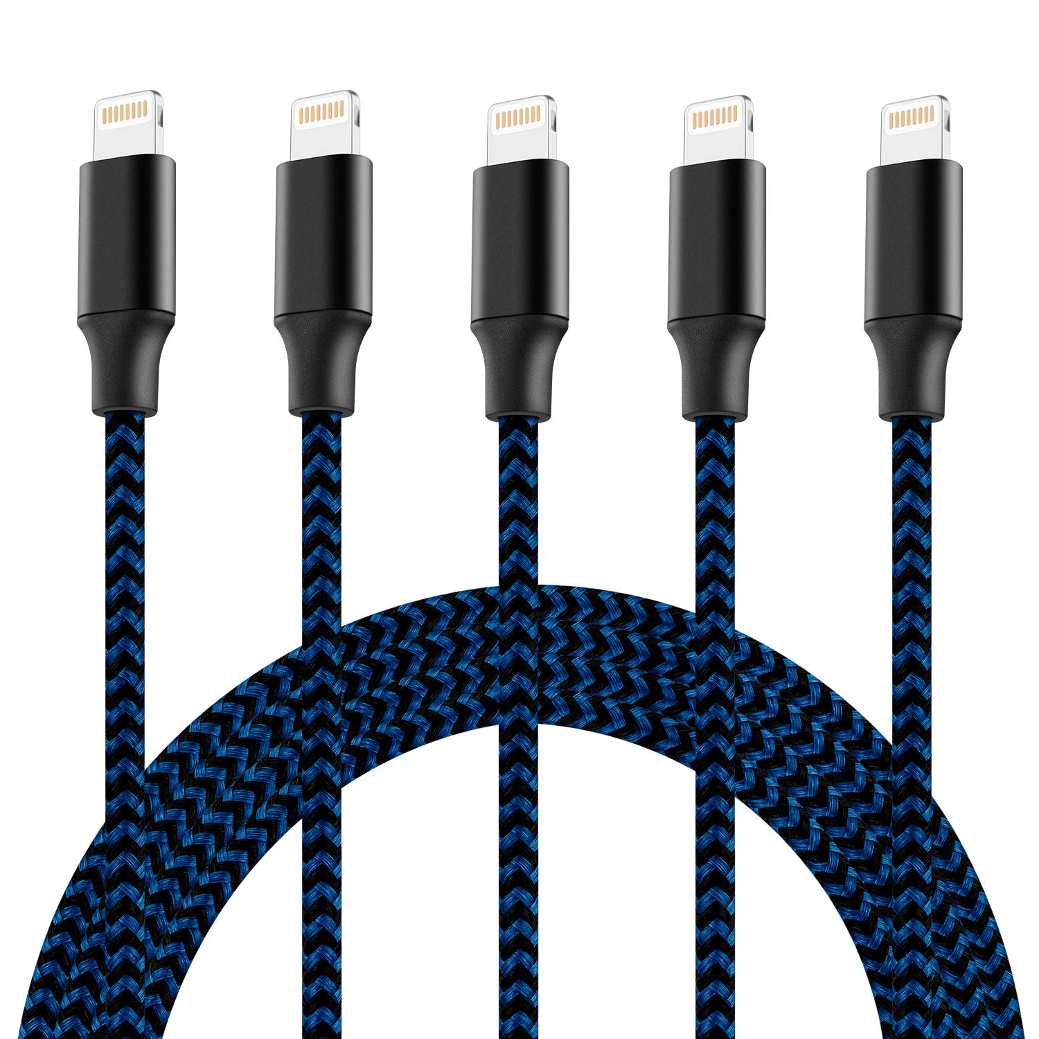 iPhone Charger 3Pack 10FT Mfi Certified Cables to USB Syncing Data and Nylon Braided Cord Charger for iPhone XS/Max/XR/X/8/6Plus/6S/7Plus/7/8Plus/SE/iPad and More