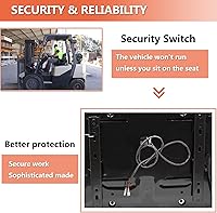Vista 3 de Asiento universal para montacargas, asiento para tractor con micro interruptor, apoyabrazos y cinturón de seguridad, para tractor, excavadora