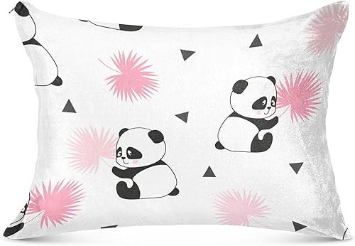 Emelivor Cute Panda Bears Throw Pillow Covers Velvet Pillow Covers Soft Cushion Covers Comfortable Pillowcases Decorative Pillows for Bed Couch Sofa disponible en Yaxa Peru