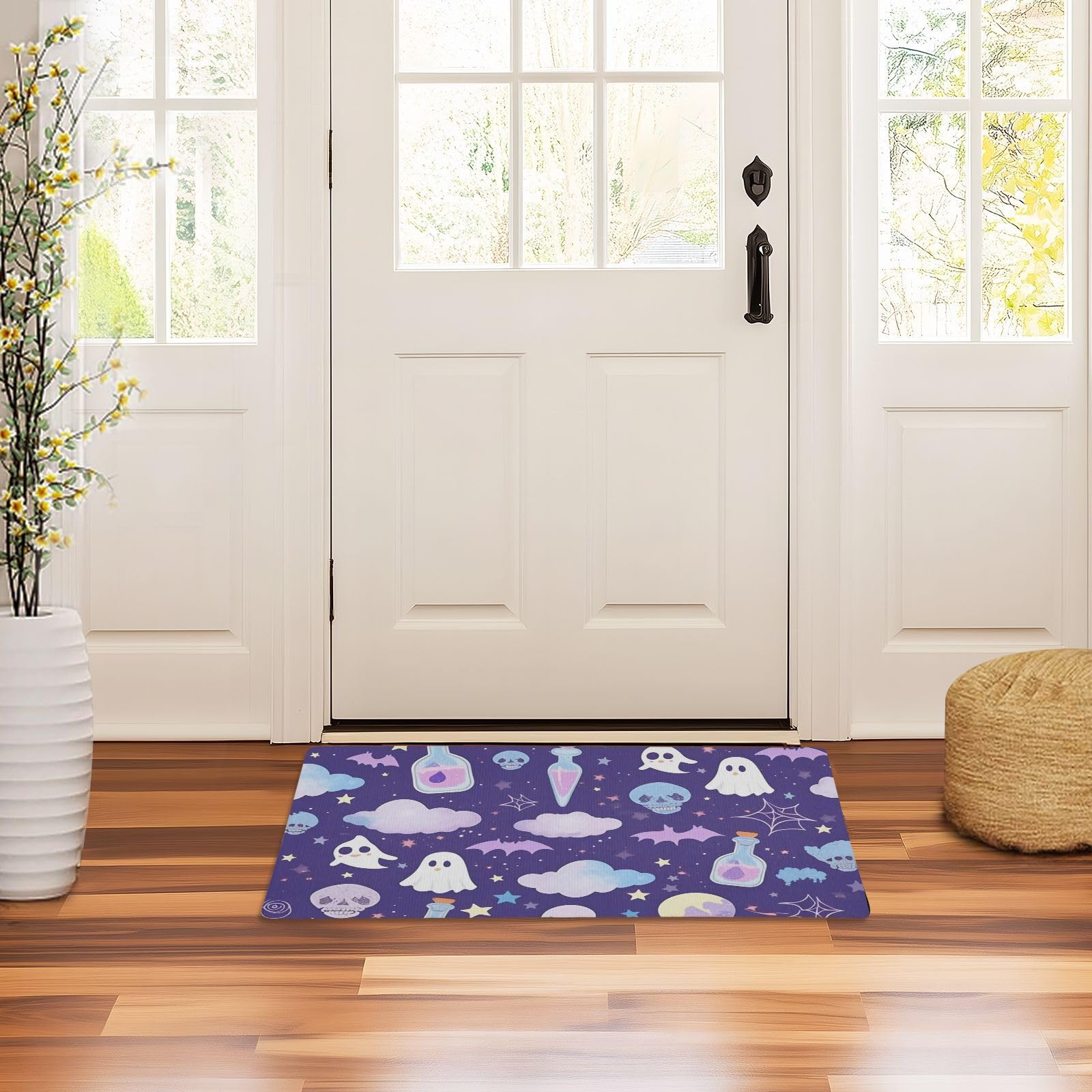 Tapis de sol antidérapant et ultra fin violet pour porte 81x51cm