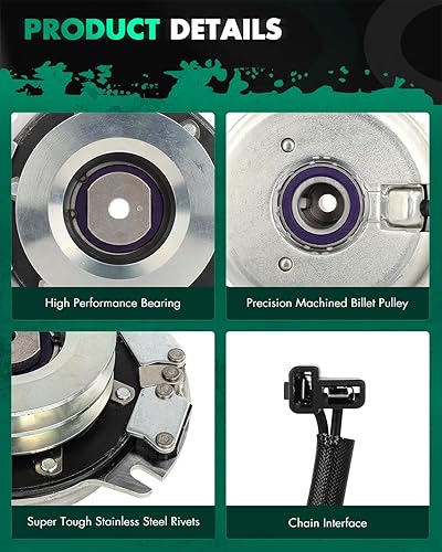 Vista 65 de SCITOO Embrague eléctrico de toma de fuerza AM119683 Compatible para Warner: 5217-35, 5217-6, 5217-7, 5217-9; para John Deere: 5217-7, AM119683