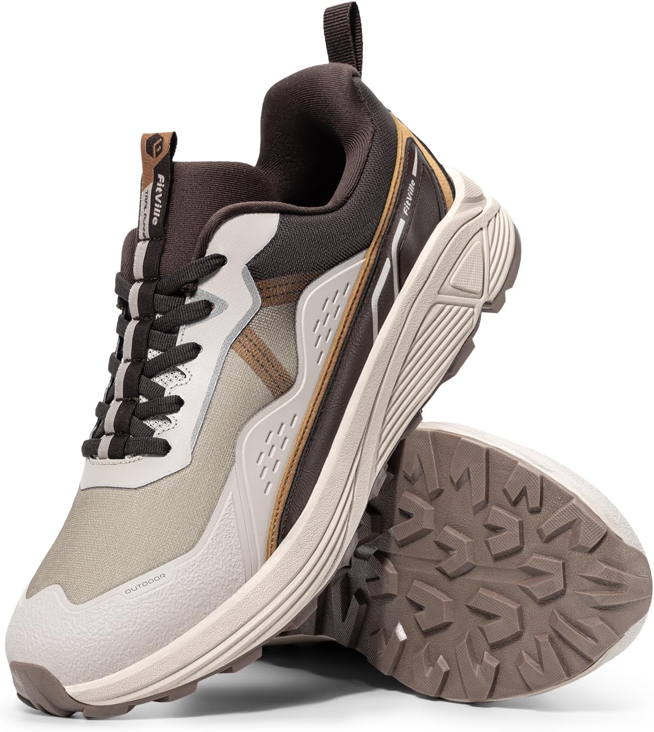 FitVille Men's Extra Wide Trail Running Shoes, Wide Toe Box Lightweight Max Cushion Mens Fashion Sneakers for Walking Gym Workout and Cross Training