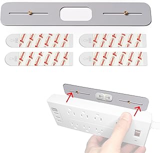 Freeport Power Bar Mount Plate – Self-Adhesive Wall Mount for Power Strips, Perfect for RV, Dorm, Home, and Rentals - Gray