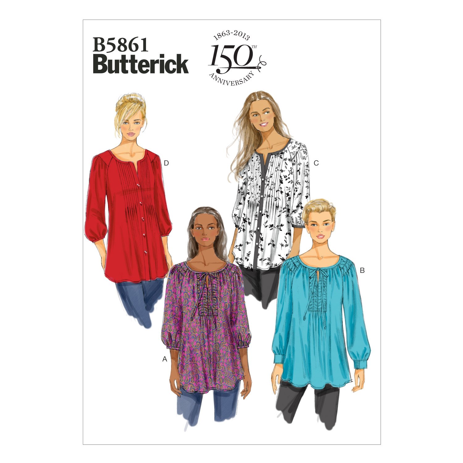 Patron de Tunique Ample pour Femme Butterick B5861 - Tailles 36 à 44