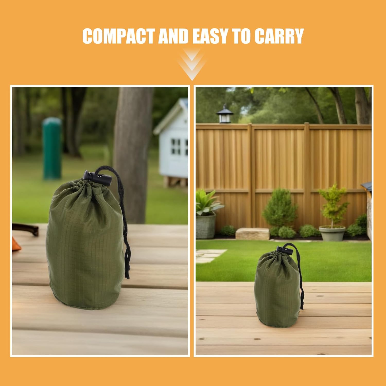 5pcs Drawstring Dust Flap Bag - Ultralight Rain Poncho Storage Bag - Compression Stuff Sack - Hiking Gear Organizer Pouch for Camp Storage Outdoor Travel