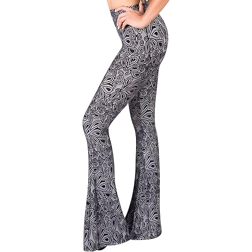 SATINA High Waisted Flare Leggings for Women - Yoga Pants for Women - Buttery Soft Bell Bottom Palazzo - Versatile Sizing