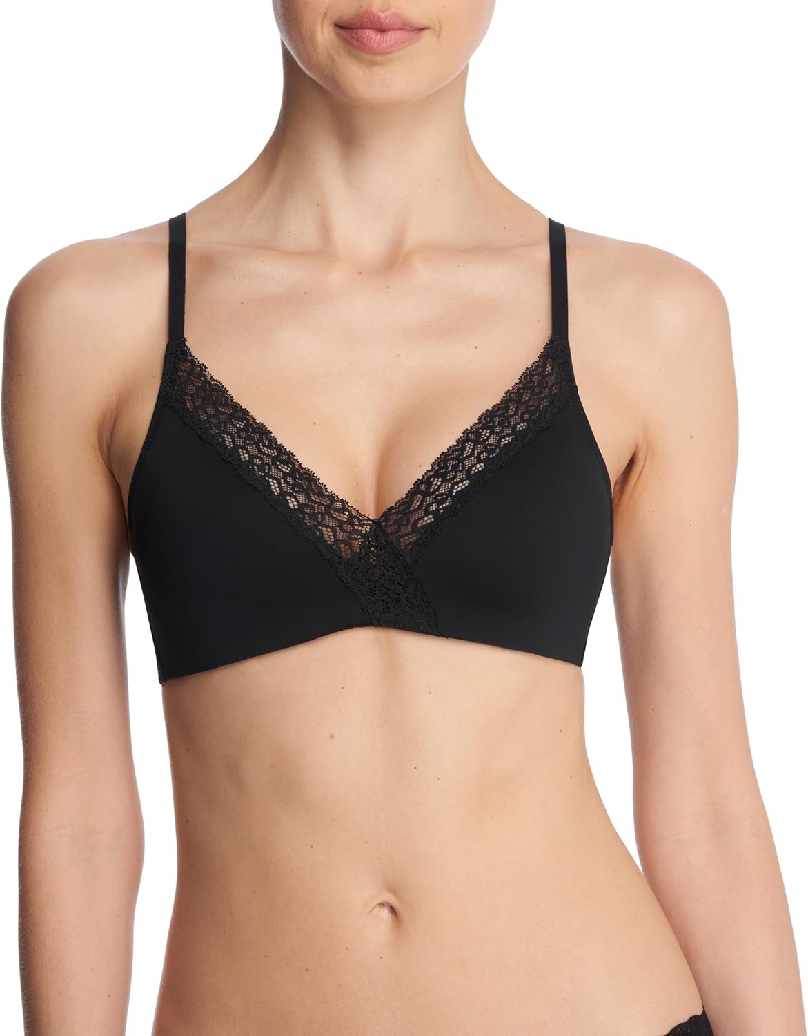 Natori Womens Simply Lace Contour Plunge Underwire