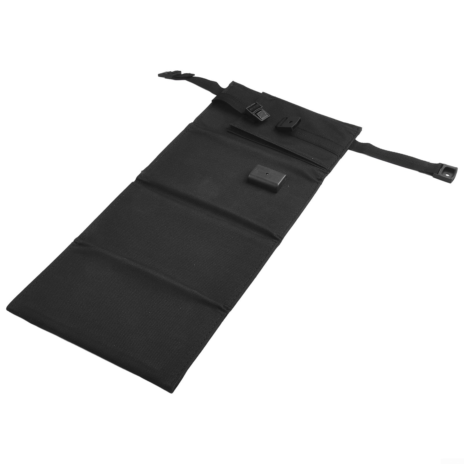 Panel solar, 20W 5V Plegable USB Cargador solar portátil con mosquetón, Energía móvil al aire libre Carga de batería para Camping Senderismo (negro)