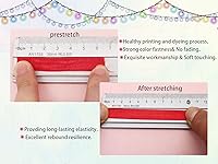 Vista 4 de Banda elástica de satén para coser de 3/8 pulgadas, rollo de cinta elástica brillante con cordón elástico plano para ligar el cabello, diadema