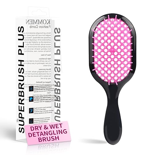 Miniatura 12 de Cepillo para desenredar, 1 paquete, cepillo desenredante, suave y eficaz para desenredar cabello frágil húmedo o seco, ultraligero, cepillo para