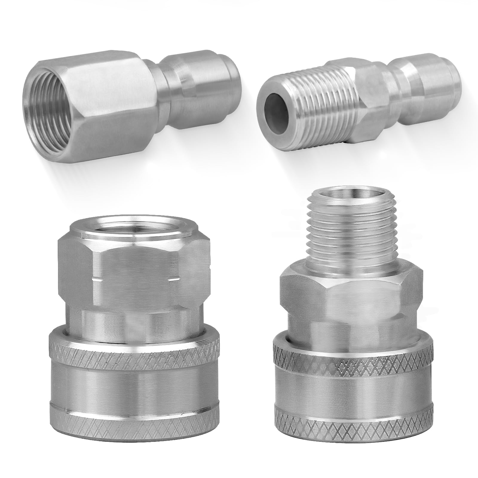 5000 PSI Quick Connect Fitting For Pressure Washer - 3/8" Stainless Steel Adapter