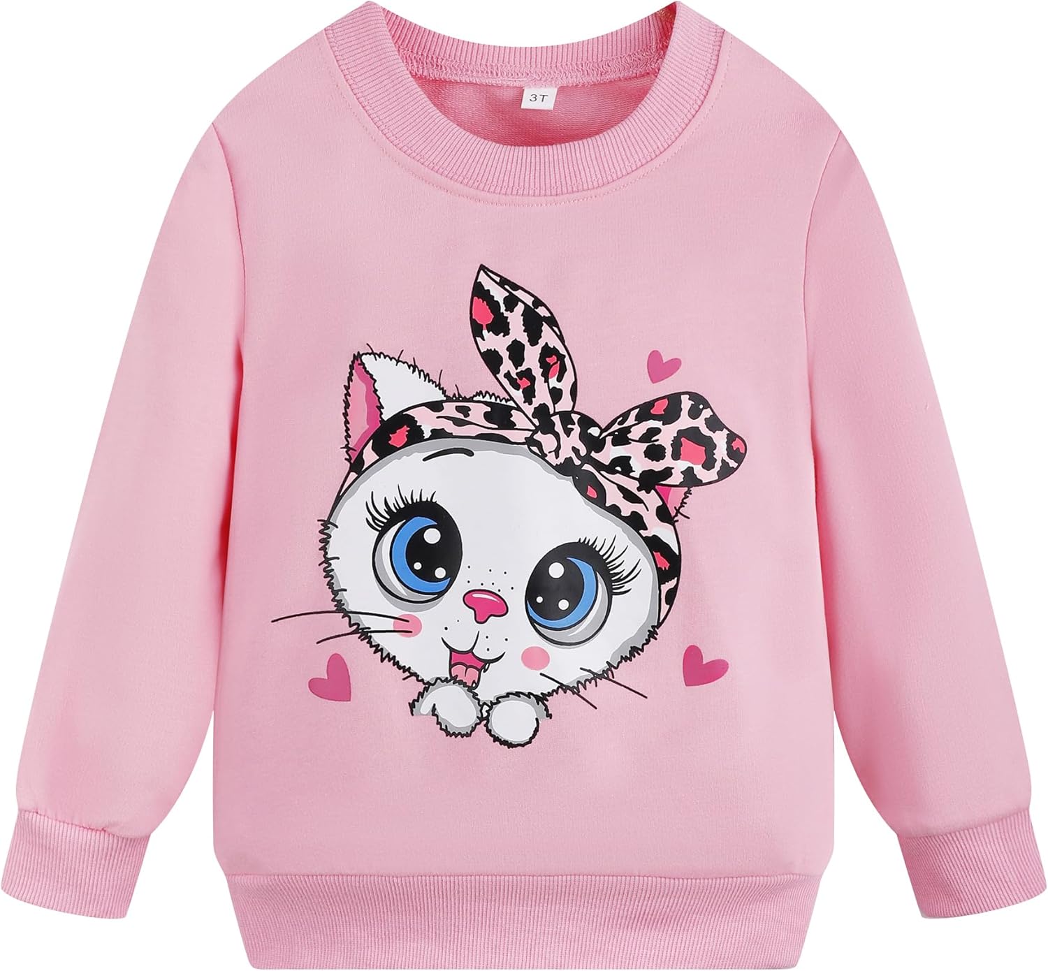Little Girls Unicorn Outfits 2 Piece Kids Ruffle Sleeve Sweatshirt + Leggings Fall Leopard Clothing Sets 2-10 Years Old - Image 6