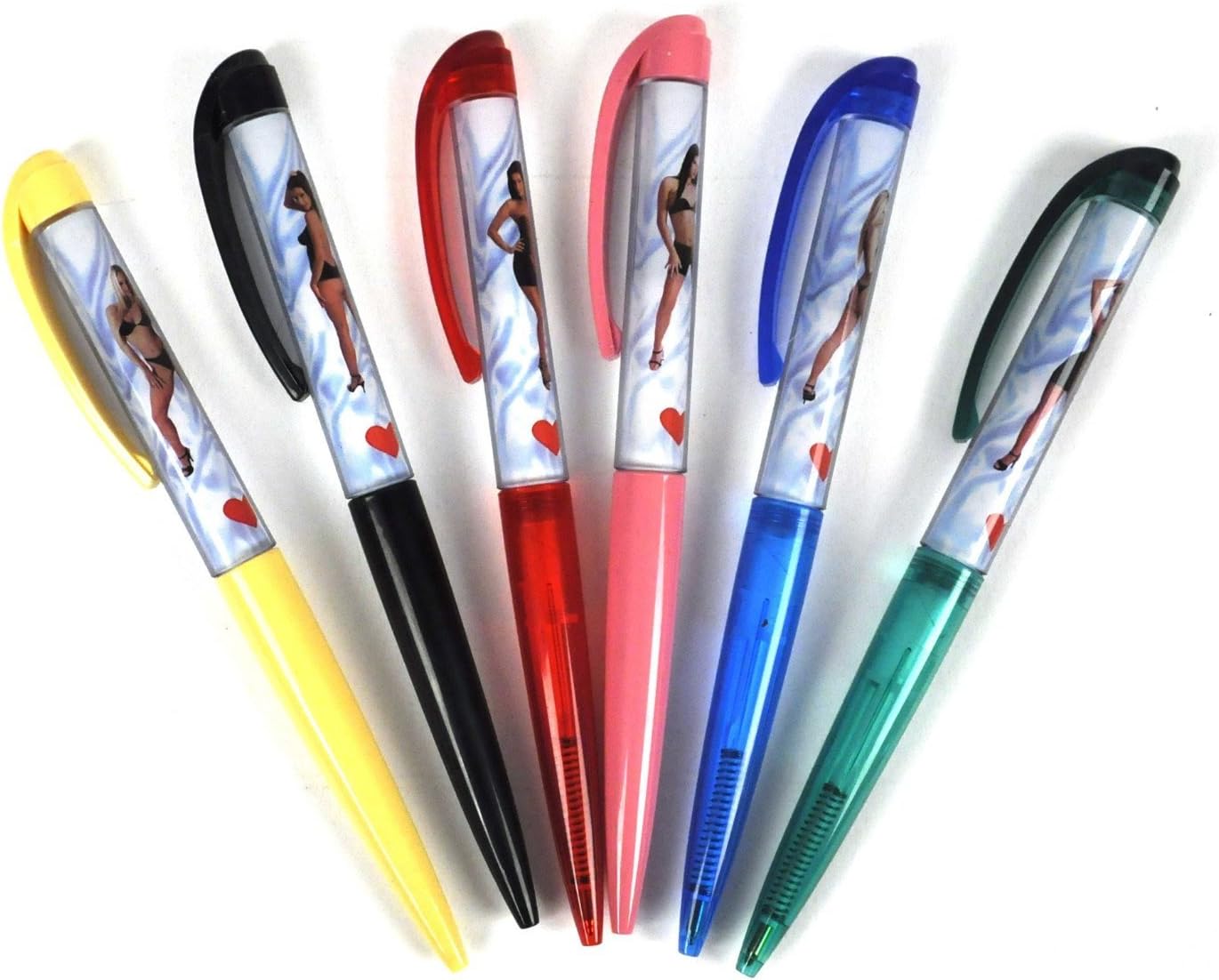 ootb Naked Female Stripper Floaty Pens Girl Woman Tip and Strip (Qty 6 Pack)
