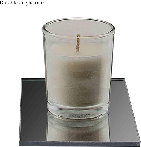 Miniatura 2 de Marketing Holders Lámina de espejo pequeño de 3.5 x 2.5 pulgadas con esquinas cuadradas, azulejos reflectantes sin marco, bolsa de maquillaje