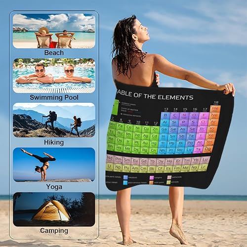 Miniatura 3 de KOBLEN Toalla de playa de 31 x 61 pulgadas, de gran tamaño, delgada, grande, a prueba de arena, de microfibra, de secado rápido, súper absorbentes,