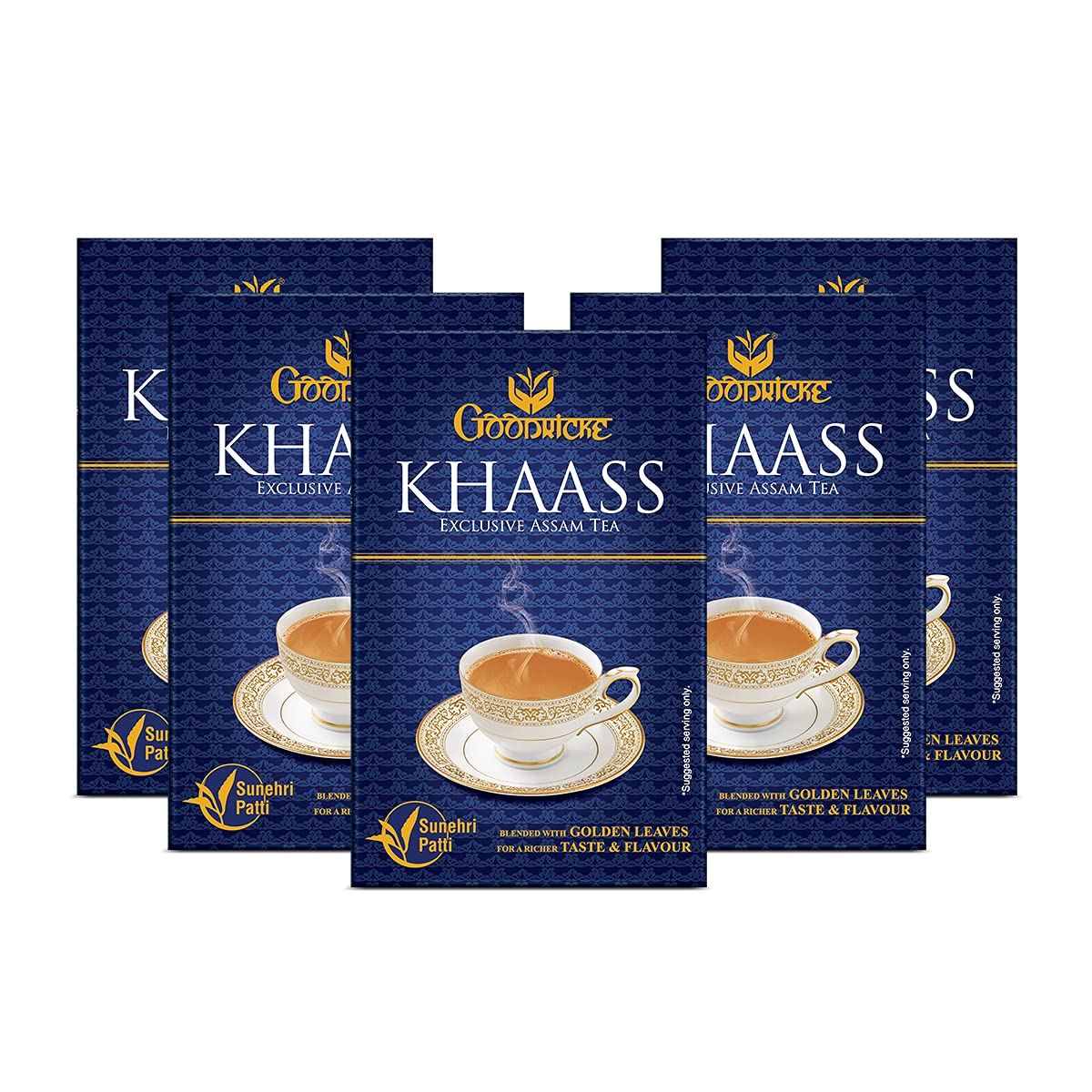 GOODRICKE Khaass Assam Tea - 250 gm, (Pack Of 5) | 100% Natural Loose Leaves | Milk Tea with Richer Taste & Flavour | Iresistible Aroma | Sweet Lasting Aftertaste