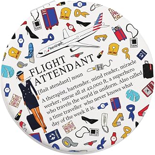 WSNANG Flight Attendant Gifts Air Stewardess Makeup Mirror Stewardess Aviation Folding Mirror Stewardess Appreciation Gift (FLIGHT Mirror-T)