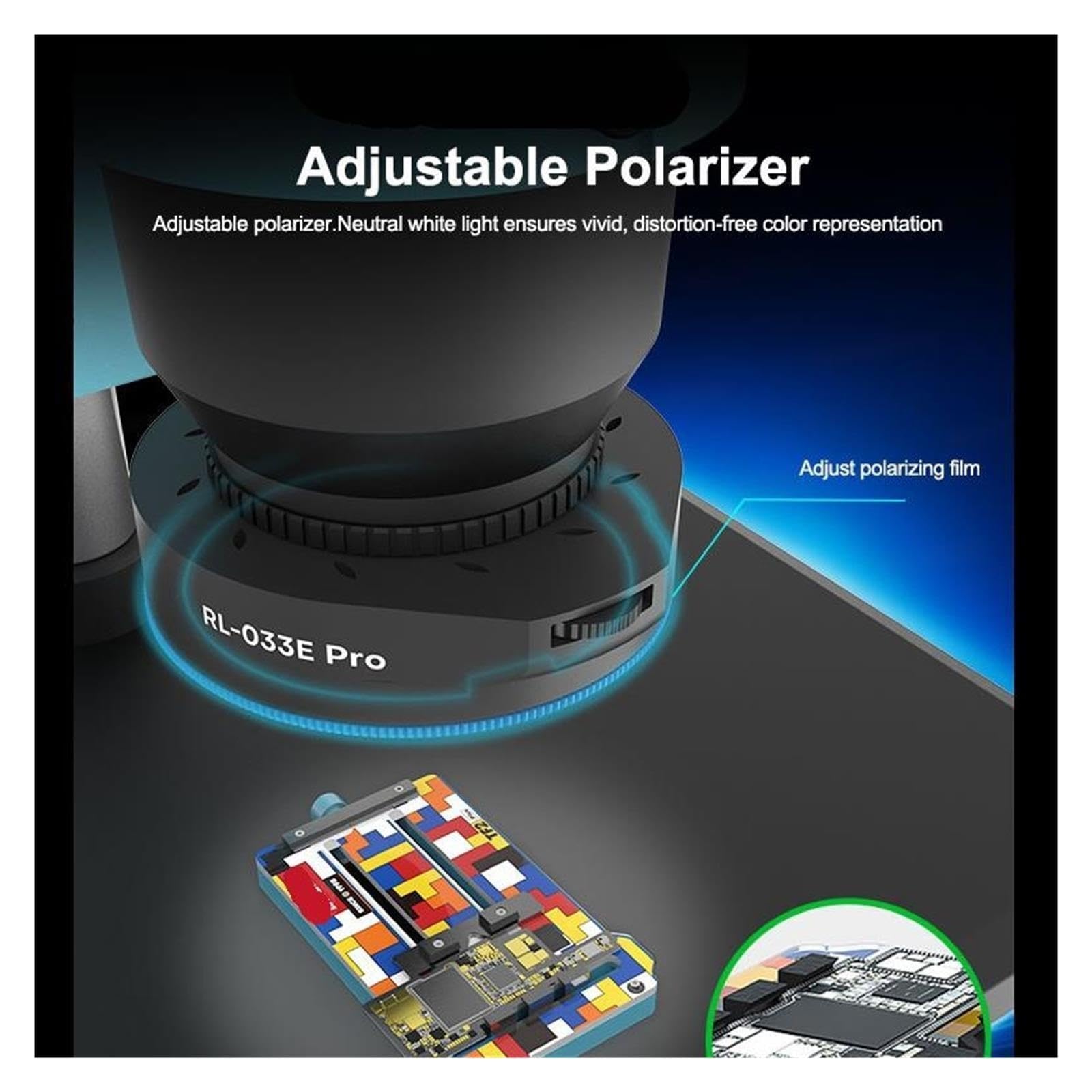 Lampada ad anello for microscopio Pro a doppia polarizzazione antiriflesso