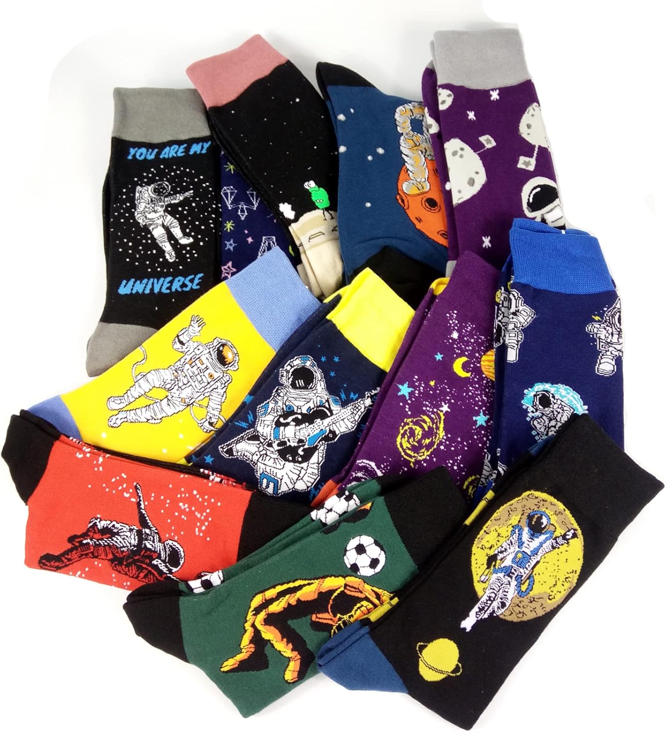 HSELL Mens Funny Pattern Dress Socks Crazy Design Cotton Socks Novelty Gifts for Men - Image 4