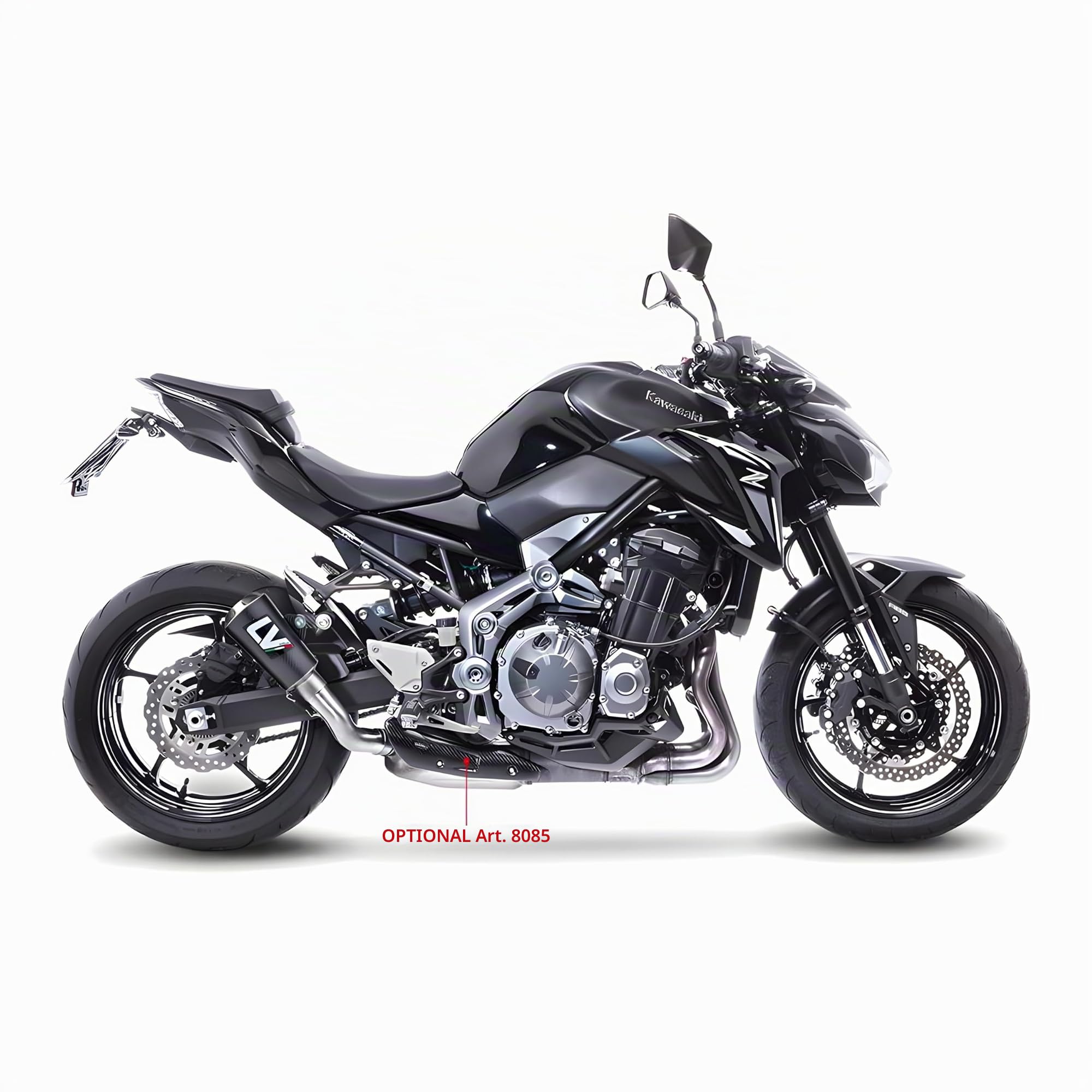 Endschalldämpfer LeoVince SLIP-ON SBK LV-10, Carbon, Edelstahl Kappe, mit Zulassung für Kawasaki Z 900 / A2