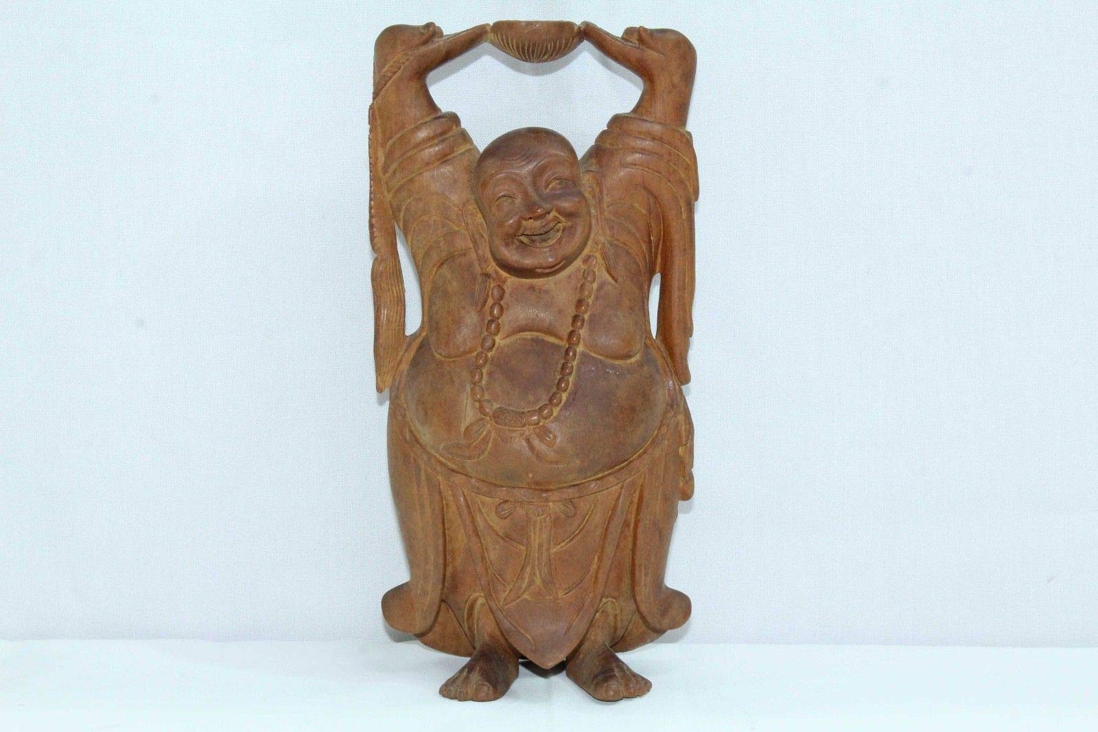Sandale Bouddhiste en Bois Bouddha Riant Rajasthan gems
