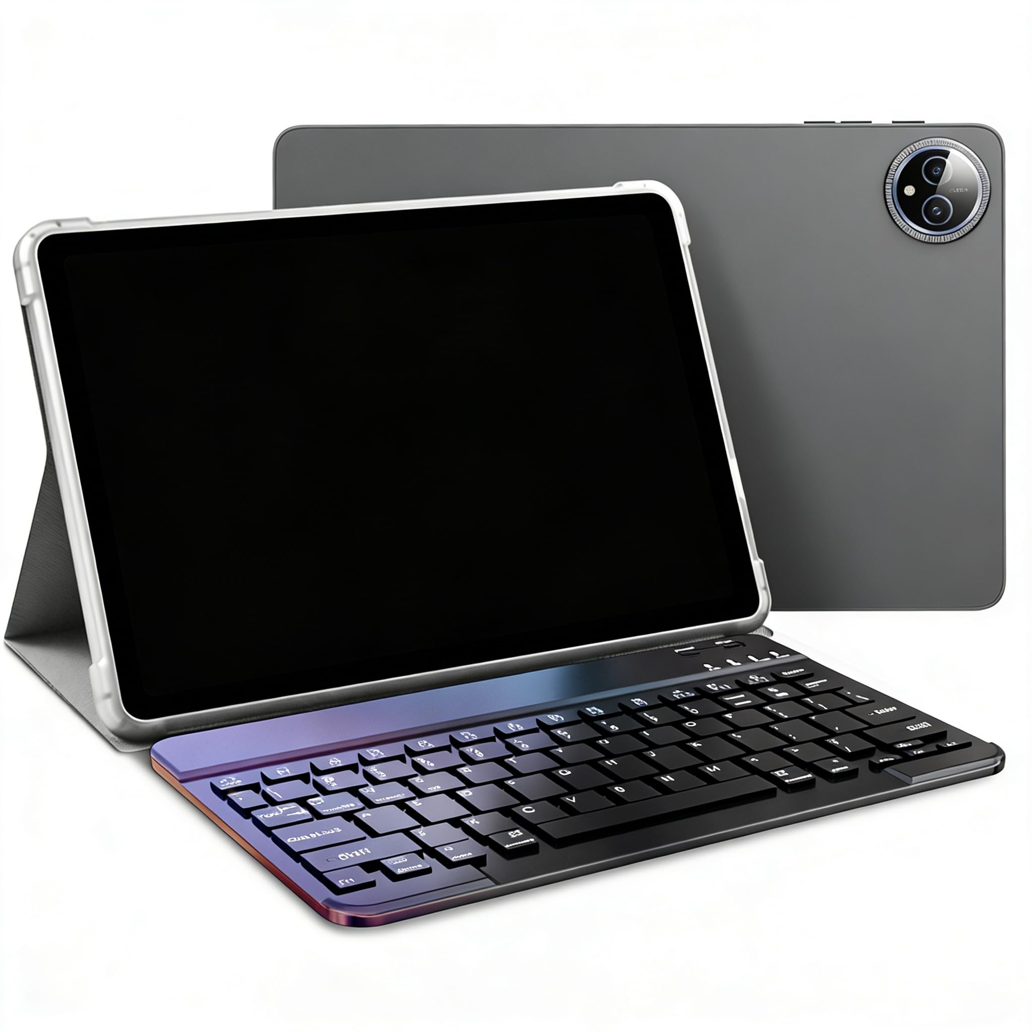 Raemond Android 15 Tablet PC 10 Inch 24GB RAM 128GB ROM Tablet with Keyboard Case, Mouse and Stylus (TF 1TB) Octa-Core Processor 6000mAh 1280x800IPS WiFi 6 T615 CPU Dual Camera (Grey)-image-26