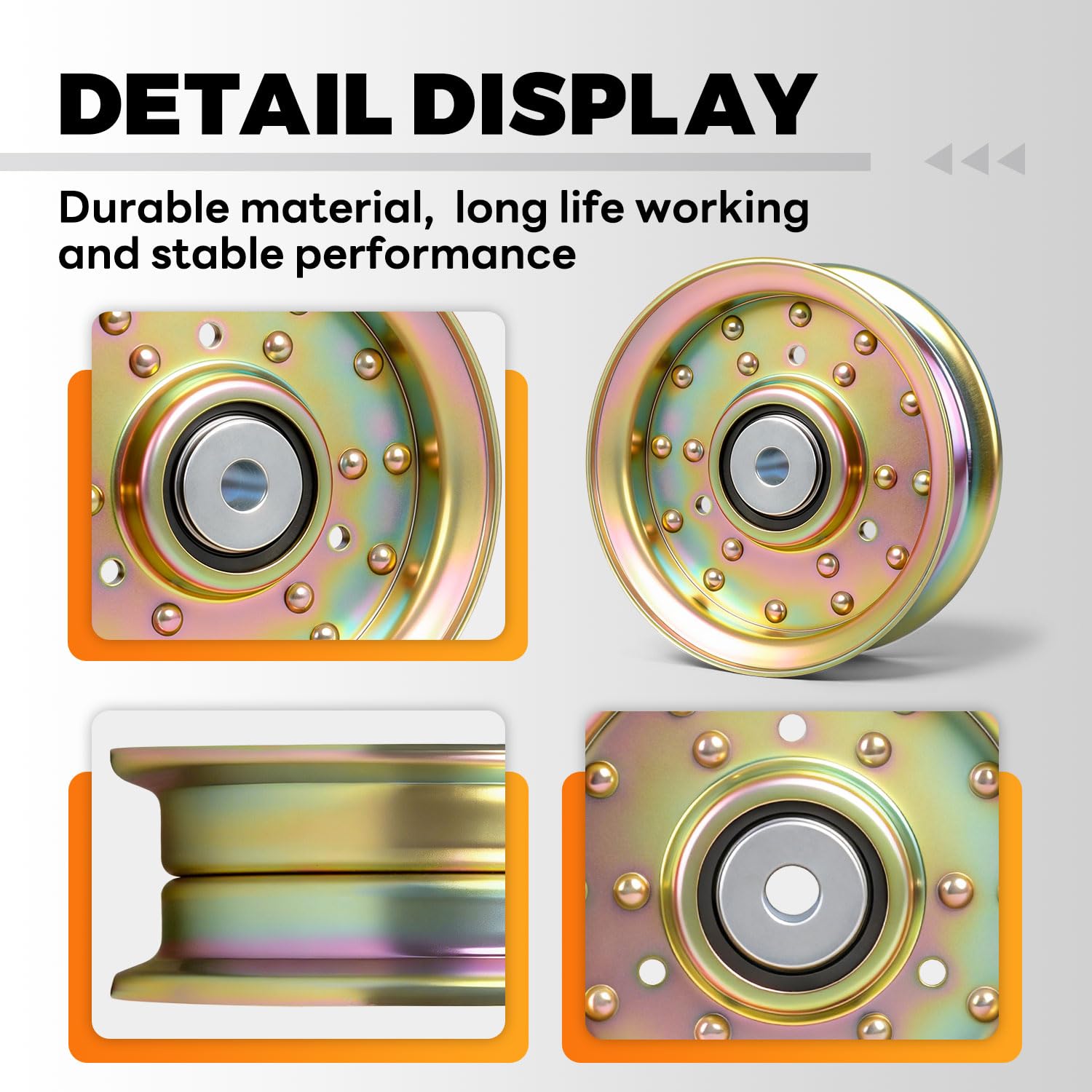 TCA20602 TCA19530 Upgraded Idler Pulley Compatible with John Deere Z915B Z915E Z920M Z920R Z925M Z930M Z930R Z945M Z950M Z950R Z950A Z955M Z960M Z960R Z970R Ztrak