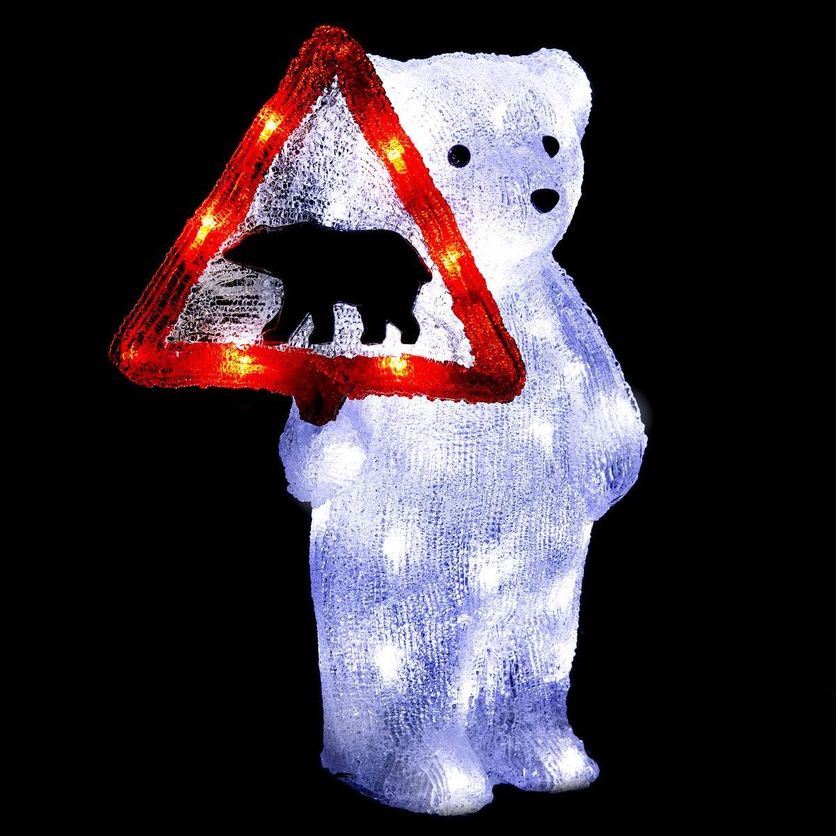 FEERIC Lights and Christmas – Figura Exterior de Oso PA 50L CL H40 Sol
