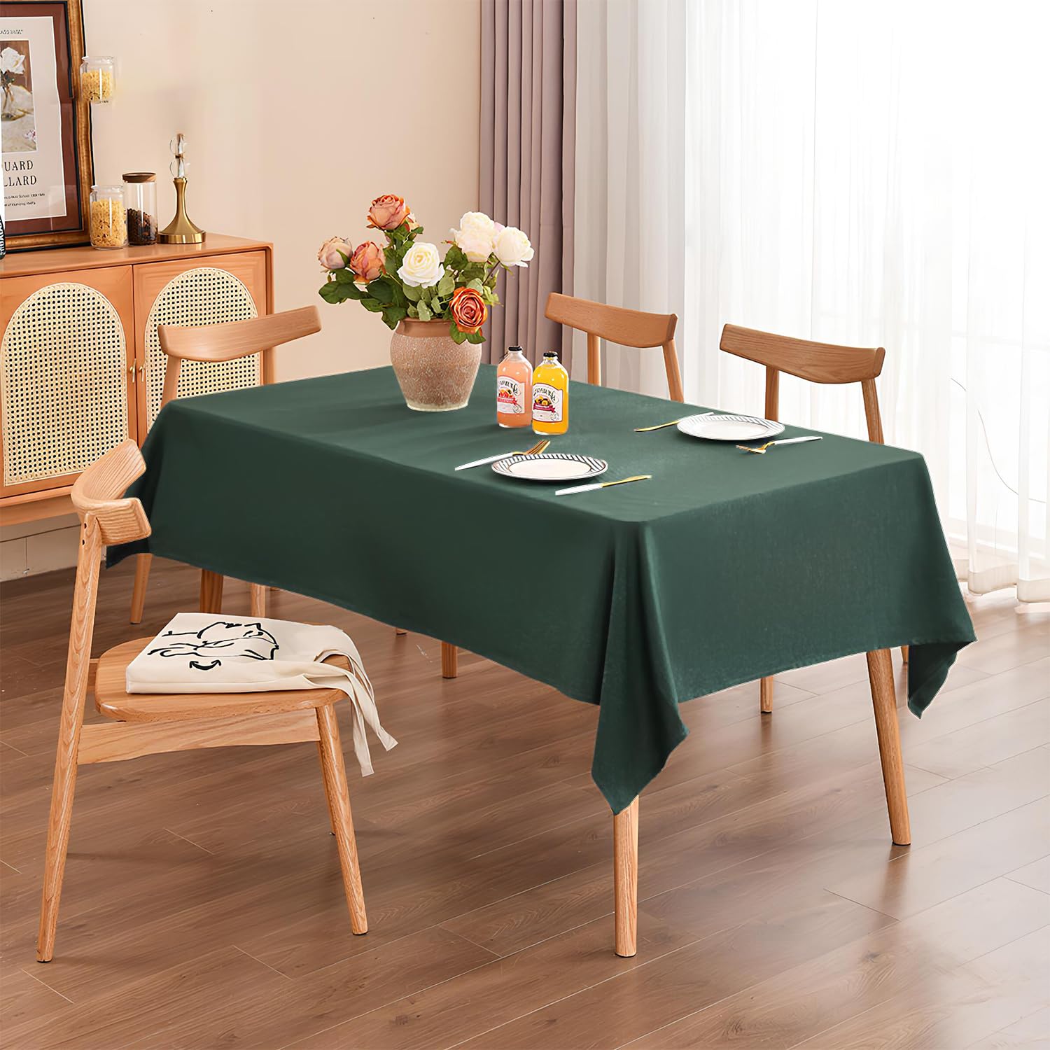 Gee Di Moda Tovaglia Rettangolare Melanzana 152x320 Cm - Poliestere Lavabile, Ideale Per Tavolo 2.4 M, Feste, Buffet E Matrimoni