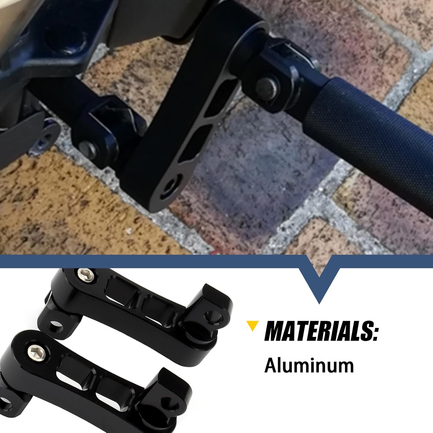 Foot Peg Extension 2 1/4" Adjustable Passenger Peg Mounts Highway Peg Clamps Male Mount Bracket Fit For Harley Touring Road King Street Glide Road Glide Sportster Dyna Fat Bob Softail (Black)