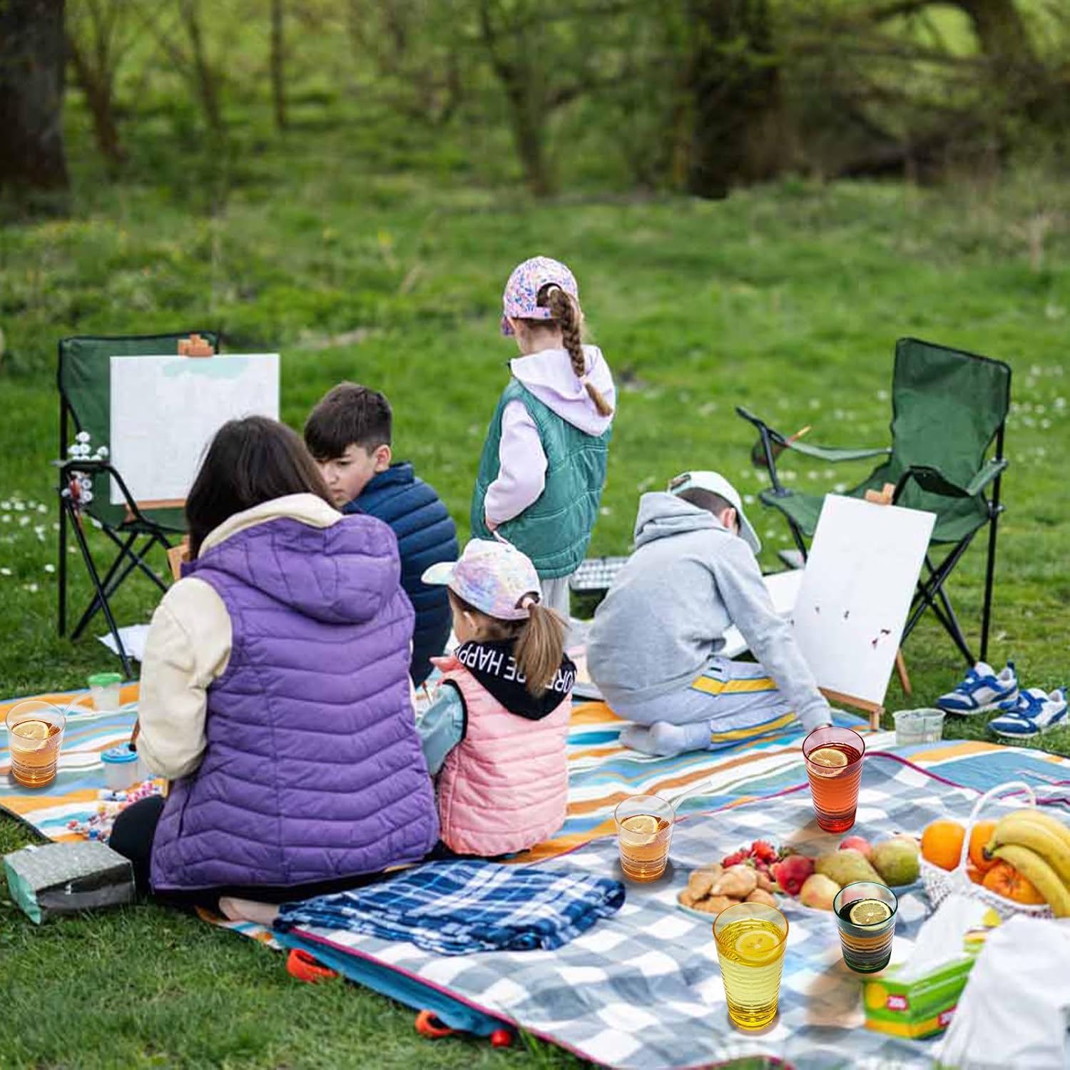 Acrylic Clear Highball Plastic Cups | Plastic Reusable Tumblers 16oz & 22oz (Set of 8) | Stackable | BPA-free Tumblers | Shatterproof | Top-rack Dishwasher Safe - Image 4