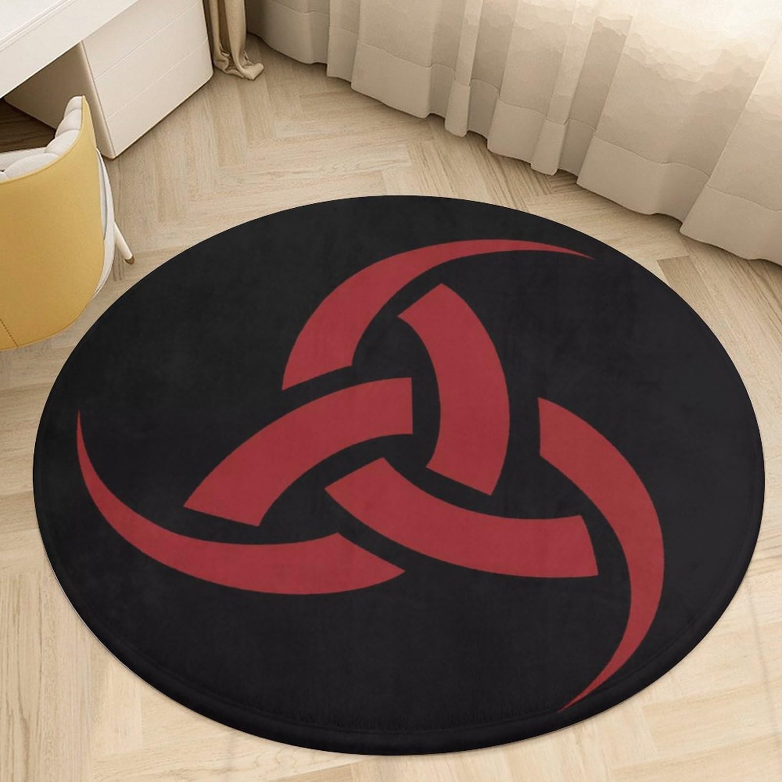 Tapis Viking d'entrée rond avec la Corne d'Odin pour votre cuisine