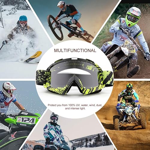 Miniatura 6 de SPOSUNE Gafas de motocross ATV UV400 para hombres, mujeres y jóvenes, gafas de motocross, resistentes al viento y al polvo