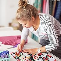 Vista 3 de Tegeme 40 piezas de tela Jelly para acolchado, rollo de retazos de algodón japonés, tela precortada con estampado floral retro, tiras de acolchado