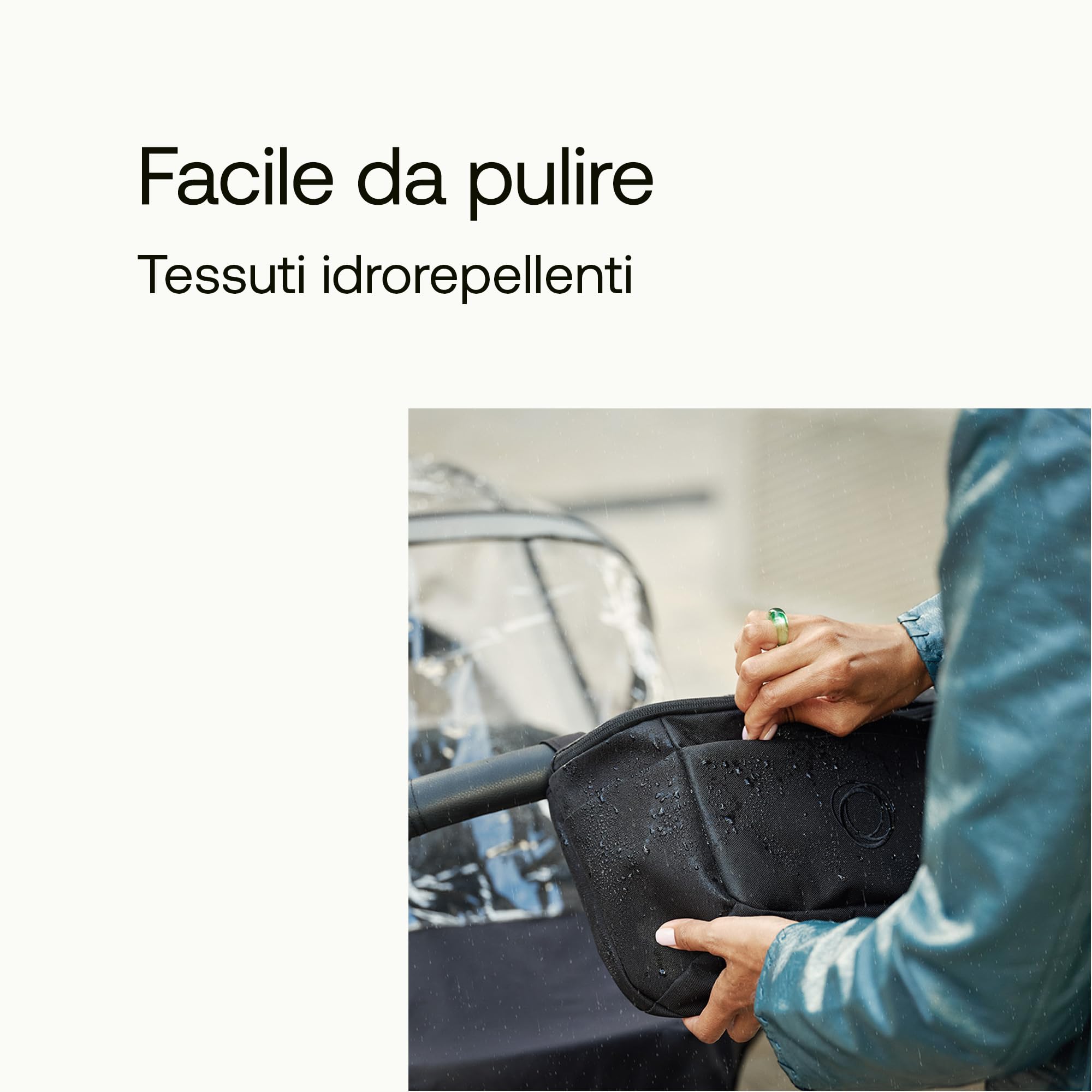 Bugaboo Organizer Multitasche Passeggino, Compatto e con Tasche Facili da Raggiungere, Accessorio Indispensabile per gli Oggetti Essenziali del Tuo Bambino, in Grey Melange