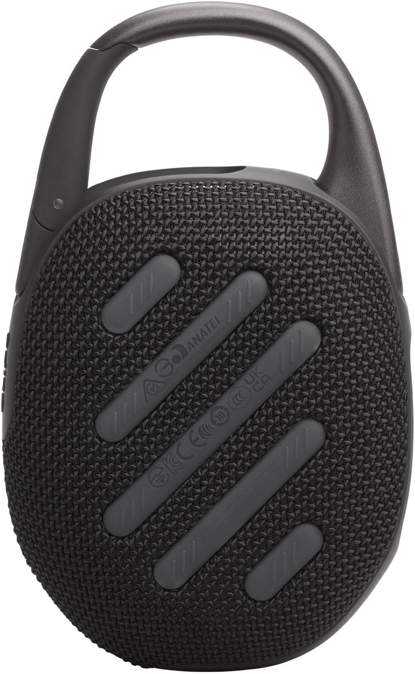 JBL Clip 5 Bluetooth Speaker and divvi! Protective Case - Black