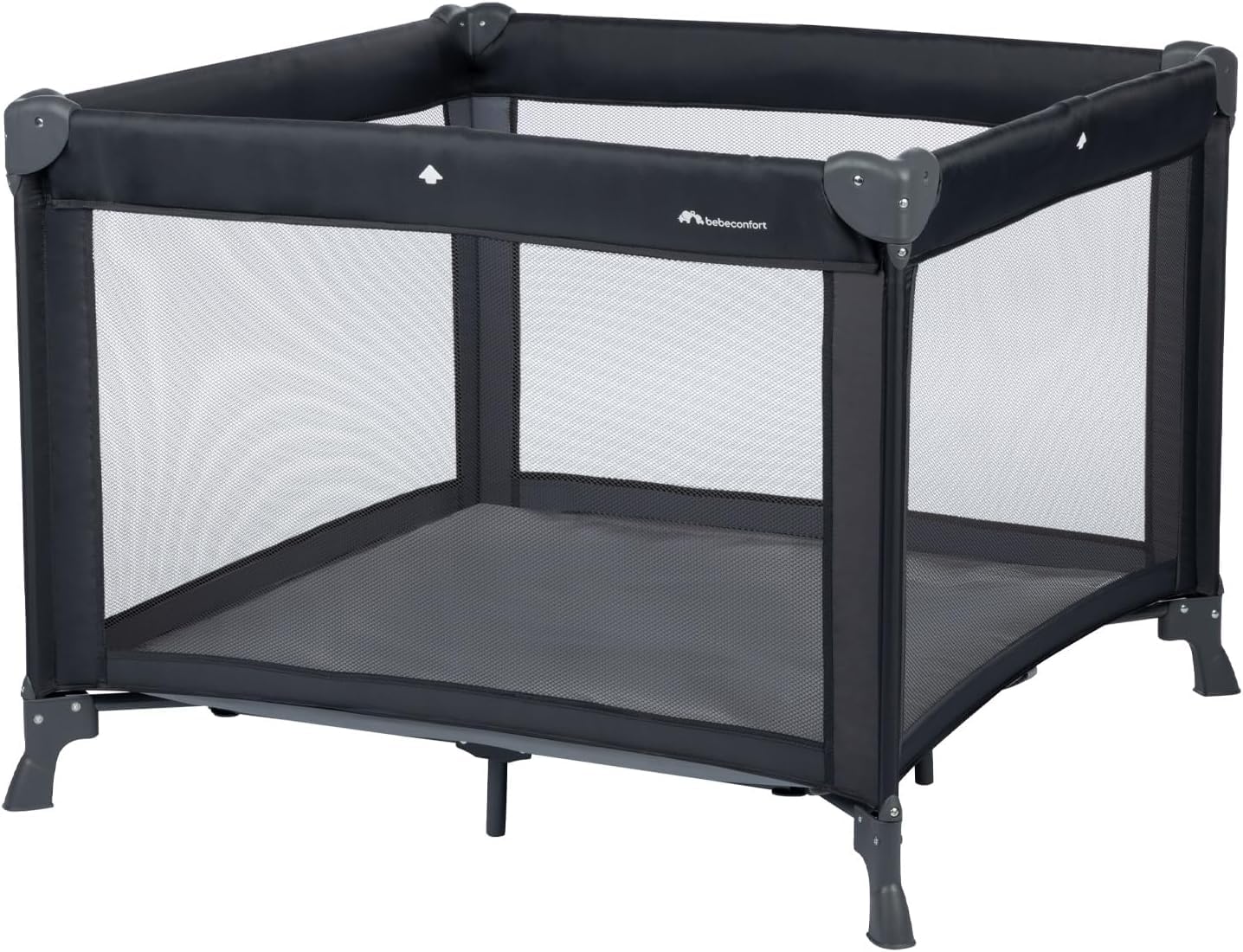 Bebeconfort Circus, Solution 2-en-1 Parc bébé et Lit parapluie, Lit de voyage compact, De la naissance à 3 ans, jusqu'à 15 kg, Mineral Graphite