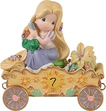 Precious Moments Disney Showcase Collection Resin Figurine, Age 7 Birthday Gift, Disney Birthday Parade Rapunzel Figurine, 114424