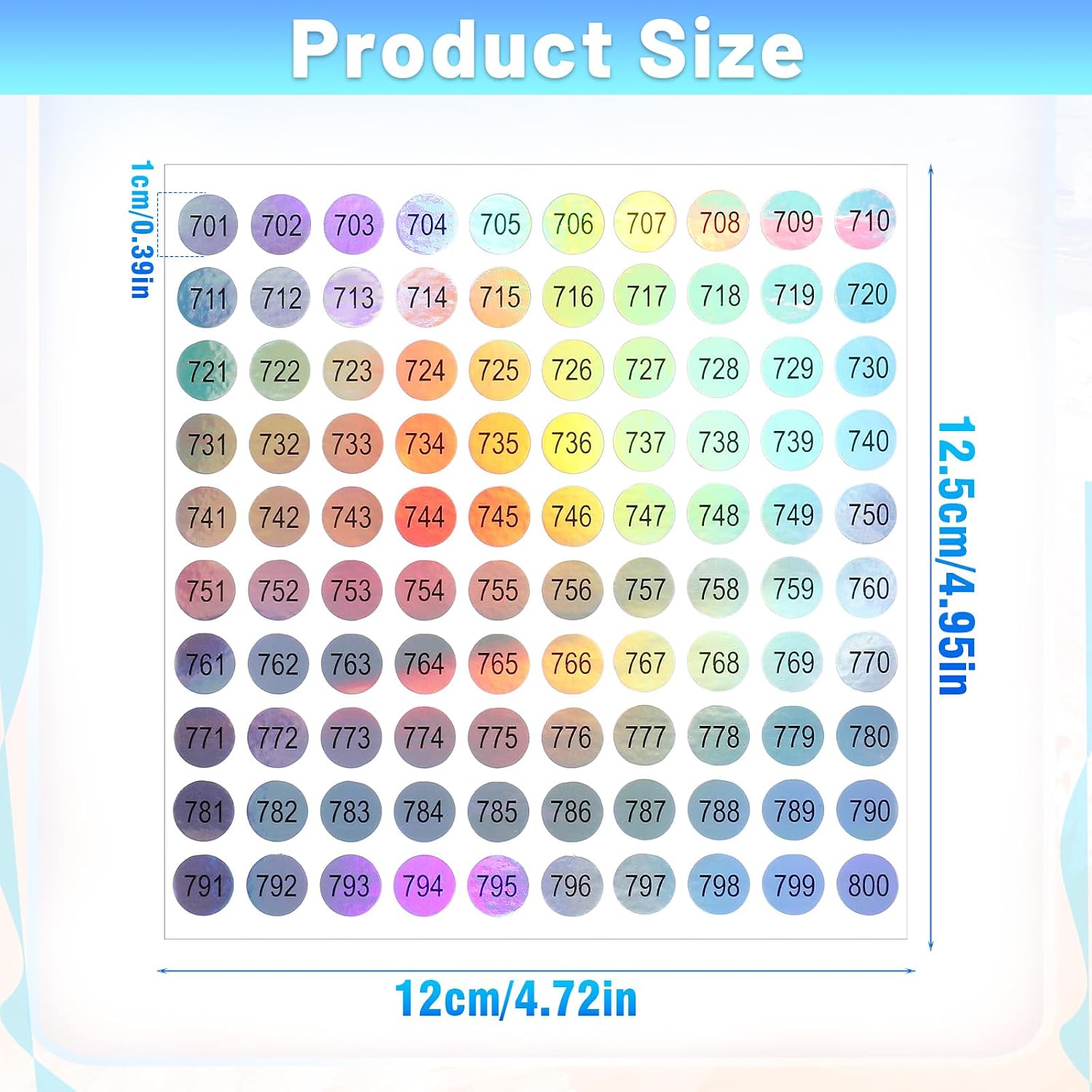 10 Sheets Numbered Stickers 1-1000, Nail Polish Label Stickers, Small Number Stickers, Consecutive Self Adhesive Round Number Sticker for Organizing Nail Polish, Lipstick, Inventory, DIY Crafts