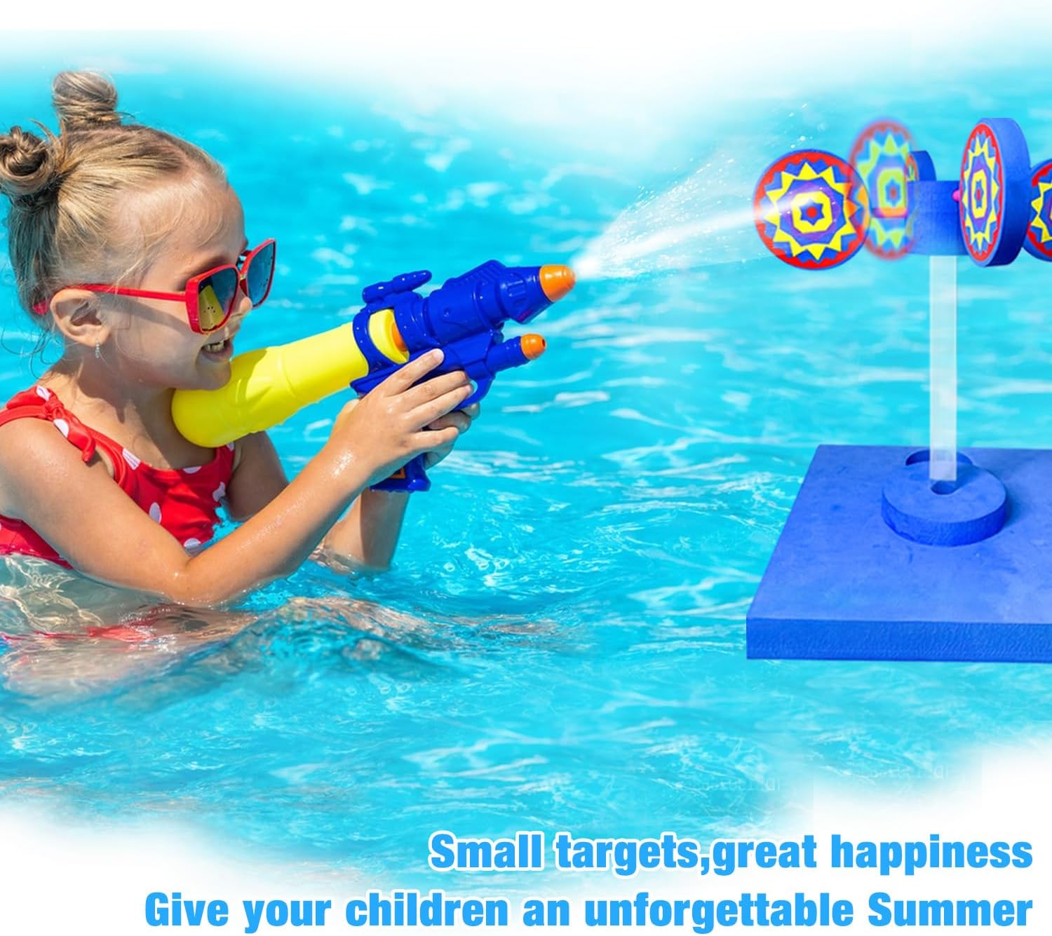 Water Gun Shooting Target, Toy Rotate Water Gun Shooting Target that can Float on the Pool Water, Suitable for Kids and Teenagers Shooting Games (Excluding Water Guns)