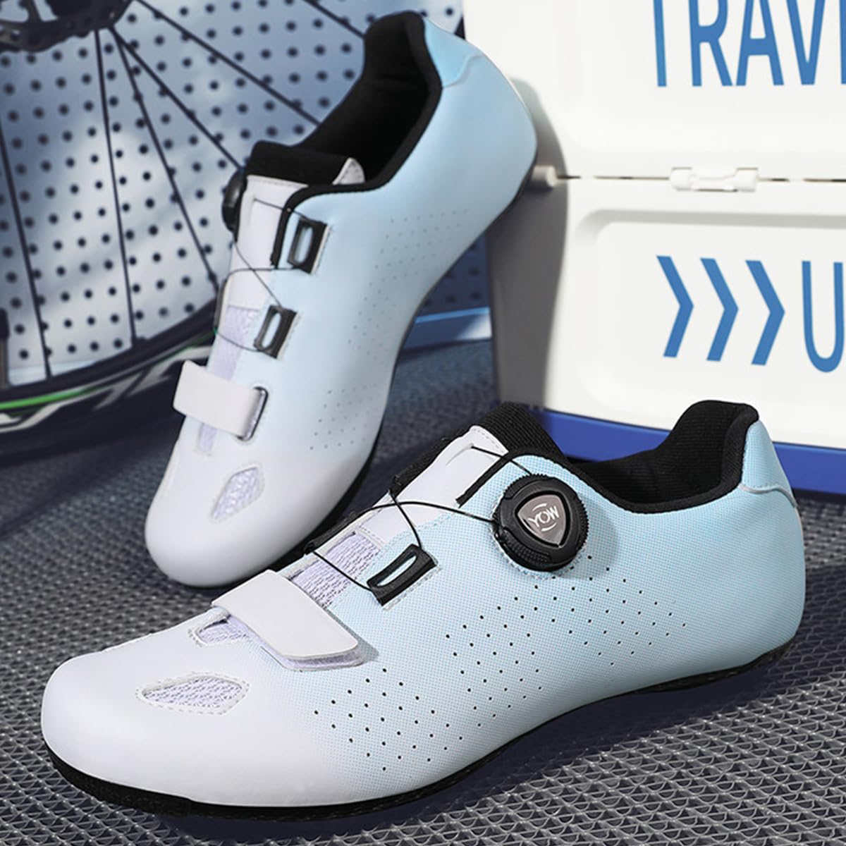 Zapatilla de Ciclismo Hombre Zapatos Bicicleta Carretera Montaña