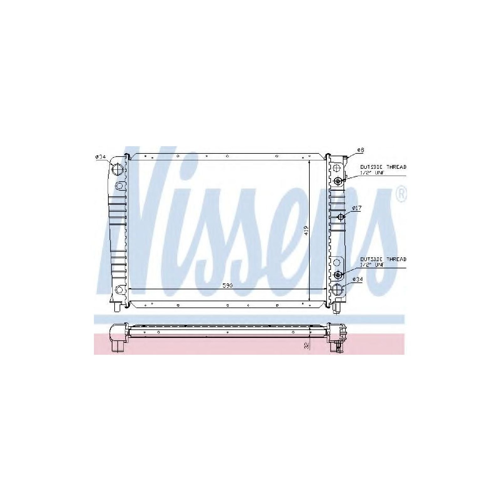 Nissens Engine Coolant Radiator 64838A - View #13